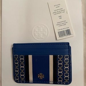 Tory Burch card case. New, removed from plastic for photo.